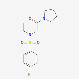 4-bromo-N-ethyl-N-[2-oxo-2-(pyrrolidin-1-yl)ethyl]benzenesulfonamide