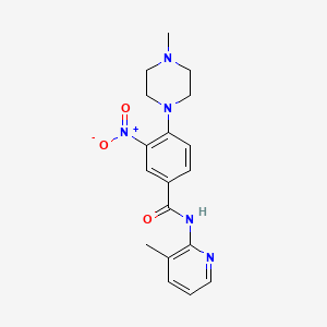 4-(4-methylpiperazin-1-yl)-N-(3-methylpyridin-2-yl)-3-nitrobenzamide