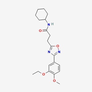 N-cyclohexyl-3-[3-(3-ethoxy-4-methoxyphenyl)-1,2,4-oxadiazol-5-yl]propanamide