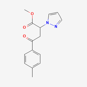 methyl 4-(4-methylphenyl)-4-oxo-2-(1H-pyrazol-1-yl)butanoate