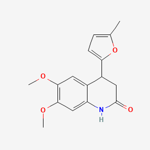 6,7-dimethoxy-4-(5-methylfuran-2-yl)-3,4-dihydroquinolin-2(1H)-one