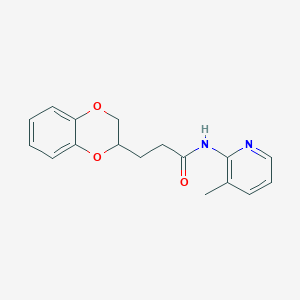 molecular formula C17H18N2O3 B4246388 3-(2,3-dihydro-1,4-benzodioxin-3-yl)-N-(3-methylpyridin-2-yl)propanamide 