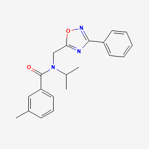 molecular formula C20H21N3O2 B4246406 3-methyl-N-[(3-phenyl-1,2,4-oxadiazol-5-yl)methyl]-N-(propan-2-yl)benzamide 