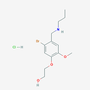 2-[5-Bromo-2-methoxy-4-(propylaminomethyl)phenoxy]ethanol;hydrochloride