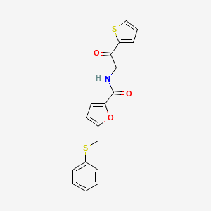 N-[2-oxo-2-(2-thienyl)ethyl]-5-[(phenylthio)methyl]-2-furamide