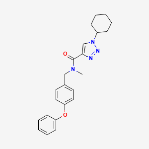 molecular formula C23H26N4O2 B4246505 1-cyclohexyl-N-methyl-N-(4-phenoxybenzyl)-1H-1,2,3-triazole-4-carboxamide 