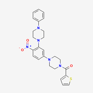 1-[4-nitro-3-(4-phenyl-1-piperazinyl)phenyl]-4-(2-thienylcarbonyl)piperazine