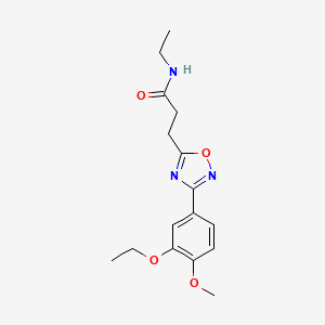 3-[3-(3-ethoxy-4-methoxyphenyl)-1,2,4-oxadiazol-5-yl]-N-ethylpropanamide