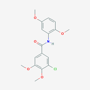 molecular formula C17H18ClNO5 B4246542 3-chloro-N-(2,5-dimethoxyphenyl)-4,5-dimethoxybenzamide 