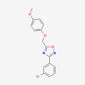 molecular formula C16H13BrN2O3 B4246549 3-(3-bromophenyl)-5-[(4-methoxyphenoxy)methyl]-1,2,4-oxadiazole 