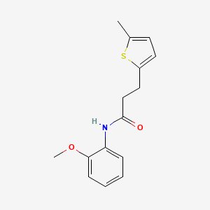 molecular formula C15H17NO2S B4246554 N-(2-methoxyphenyl)-3-(5-methyl-2-thienyl)propanamide 