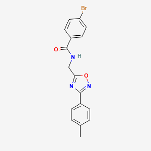 molecular formula C17H14BrN3O2 B4246561 4-bromo-N-{[3-(4-methylphenyl)-1,2,4-oxadiazol-5-yl]methyl}benzamide 