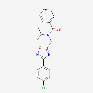 N-{[3-(4-chlorophenyl)-1,2,4-oxadiazol-5-yl]methyl}-N-(propan-2-yl)benzamide