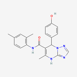 molecular formula C21H21N5O2 B4246578 N-(2,4-dimethylphenyl)-7-(4-hydroxyphenyl)-5-methyl-4,7-dihydro[1,2,4]triazolo[1,5-a]pyrimidine-6-carboxamide 