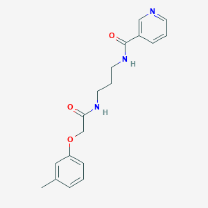 N-(3-{[2-(3-methylphenoxy)acetyl]amino}propyl)nicotinamide