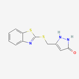 3-[(1,3-benzothiazol-2-ylthio)methyl]-1H-pyrazol-5-ol