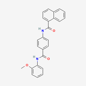 molecular formula C25H20N2O3 B4246625 N-[4-[(2-methoxyphenyl)carbamoyl]phenyl]naphthalene-1-carboxamide 