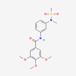 molecular formula C18H22N2O6S B4246633 3,4,5-trimethoxy-N-{3-[methyl(methylsulfonyl)amino]phenyl}benzamide 