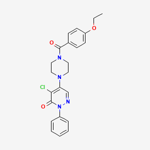 molecular formula C23H23ClN4O3 B4246646 4-chloro-5-[4-(4-ethoxybenzoyl)-1-piperazinyl]-2-phenyl-3(2H)-pyridazinone 