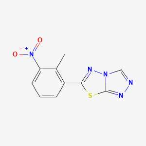 molecular formula C10H7N5O2S B4246657 6-(2-methyl-3-nitrophenyl)[1,2,4]triazolo[3,4-b][1,3,4]thiadiazole 