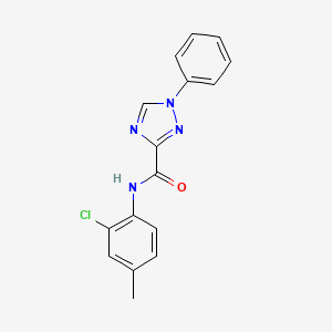 molecular formula C16H13ClN4O B4246664 N-(2-chloro-4-methylphenyl)-1-phenyl-1H-1,2,4-triazole-3-carboxamide 