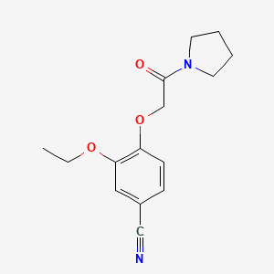 molecular formula C15H18N2O3 B4246681 3-Ethoxy-4-(2-oxo-2-pyrrolidin-1-ylethoxy)benzonitrile 