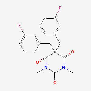 molecular formula C20H18F2N2O3 B4246686 5,5-bis(3-fluorobenzyl)-1,3-dimethyl-2,4,6(1H,3H,5H)-pyrimidinetrione 