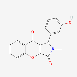 molecular formula C18H13NO4 B4246690 1-(3-hydroxyphenyl)-2-methyl-1,2-dihydrochromeno[2,3-c]pyrrole-3,9-dione 