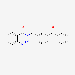 molecular formula C21H15N3O2 B4246695 3-[3-(phenylcarbonyl)benzyl]-1,2,3-benzotriazin-4(3H)-one 