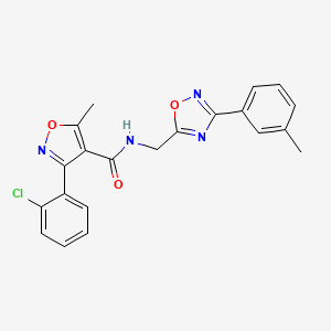 3-(2-chlorophenyl)-5-methyl-N-{[3-(3-methylphenyl)-1,2,4-oxadiazol-5-yl]methyl}-1,2-oxazole-4-carboxamide