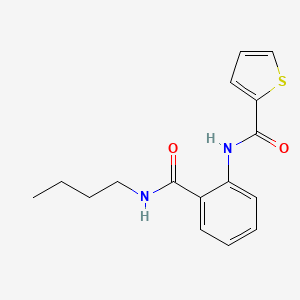 molecular formula C16H18N2O2S B4246709 N-[2-(butylcarbamoyl)phenyl]thiophene-2-carboxamide 