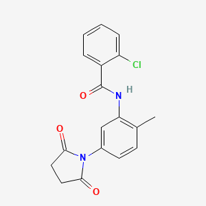 2-chloro-N-[5-(2,5-dioxopyrrolidin-1-yl)-2-methylphenyl]benzamide