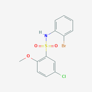 molecular formula C13H11BrClNO3S B4246741 N-(2-bromophenyl)-5-chloro-2-methoxybenzenesulfonamide 