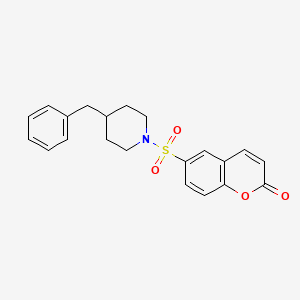 6-[(4-benzylpiperidin-1-yl)sulfonyl]-2H-chromen-2-one