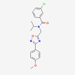 3-chloro-N-{[3-(4-methoxyphenyl)-1,2,4-oxadiazol-5-yl]methyl}-N-(propan-2-yl)benzamide