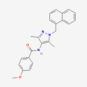 N-[3,5-dimethyl-1-(1-naphthylmethyl)-1H-pyrazol-4-yl]-4-methoxybenzamide