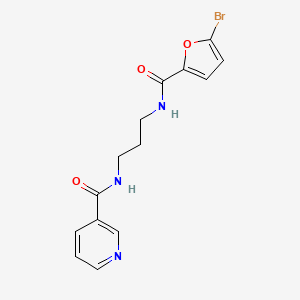 molecular formula C14H14BrN3O3 B4246817 N-(3-{[(5-bromofuran-2-yl)carbonyl]amino}propyl)pyridine-3-carboxamide 