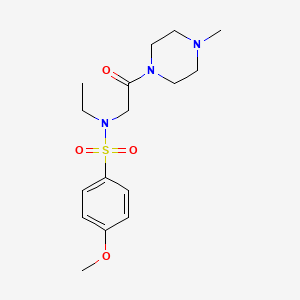 N-ethyl-4-methoxy-N-[2-(4-methylpiperazin-1-yl)-2-oxoethyl]benzenesulfonamide