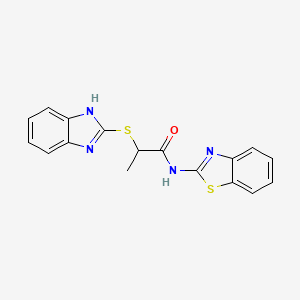 2-(1H-1,3-BENZIMIDAZOL-2-YLSULFANYL)-N~1~-(1,3-BENZOTHIAZOL-2-YL)PROPANAMIDE