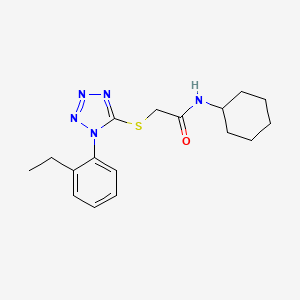 molecular formula C17H23N5OS B4246914 N-cyclohexyl-2-{[1-(2-ethylphenyl)-1H-tetrazol-5-yl]thio}acetamide 