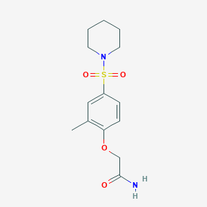 2-[2-METHYL-4-(PIPERIDINE-1-SULFONYL)PHENOXY]ACETAMIDE