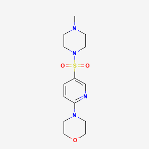 molecular formula C14H22N4O3S B4246943 4-{5-[(4-Methylpiperazin-1-yl)sulfonyl]pyridin-2-yl}morpholine 