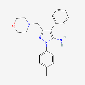 molecular formula C21H24N4O B4246971 2-(4-Methylphenyl)-5-(morpholin-4-ylmethyl)-4-phenylpyrazol-3-amine 