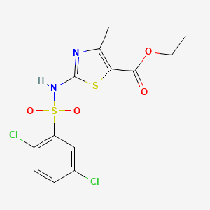 ethyl 2-{[(2,5-dichlorophenyl)sulfonyl]amino}-4-methyl-1,3-thiazole-5-carboxylate