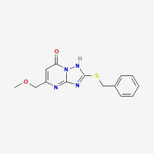 2-Benzylsulfanyl-5-methoxymethyl-4H-[1,2,4]triazolo[1,5-a]pyrimidin-7-one