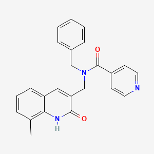 N-benzyl-N-[(2-hydroxy-8-methyl-3-quinolinyl)methyl]isonicotinamide