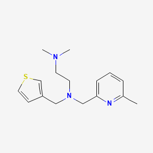 molecular formula C16H23N3S B4247025 N,N-dimethyl-N'-[(6-methylpyridin-2-yl)methyl]-N'-(3-thienylmethyl)ethane-1,2-diamine 