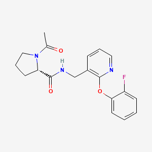 (2S)-1-acetyl-N-[[2-(2-fluorophenoxy)pyridin-3-yl]methyl]pyrrolidine-2-carboxamide