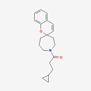 molecular formula C20H25NO2 B4247087 1-(3-cyclopropylpropanoyl)spiro[azepane-4,2'-chromene] 