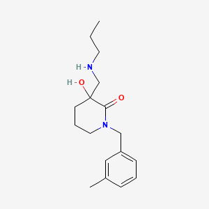 molecular formula C17H26N2O2 B4247094 3-hydroxy-1-(3-methylbenzyl)-3-[(propylamino)methyl]-2-piperidinone 